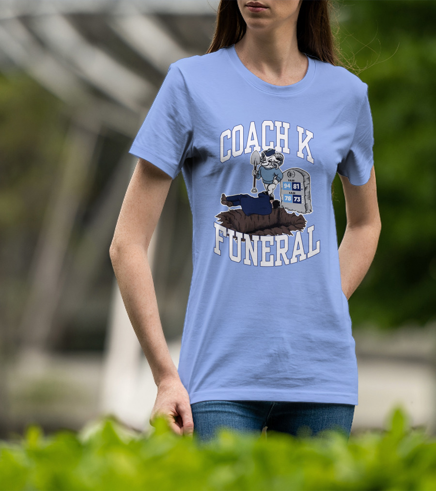 Coach K Funeral Barstoolbigcat March Game Dates Tombstone T-Shirt