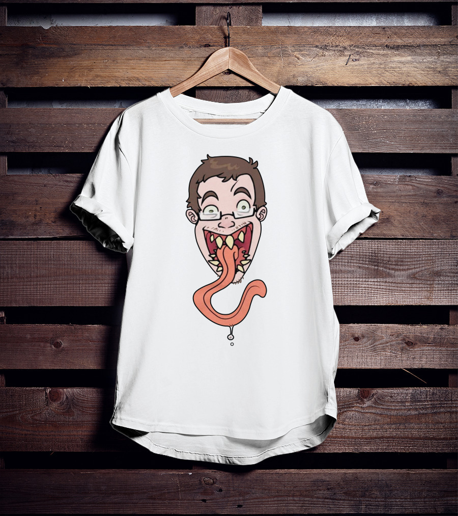 Ricky Berwick Merch Ricky Funny Cartoon Face With Long Tongue T-Shirt