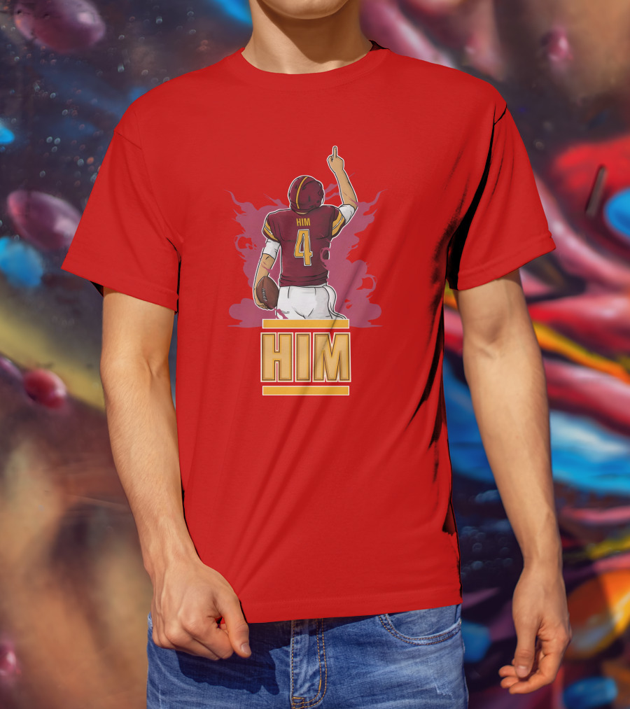 HIM 4 Football Artwork T-Shirt