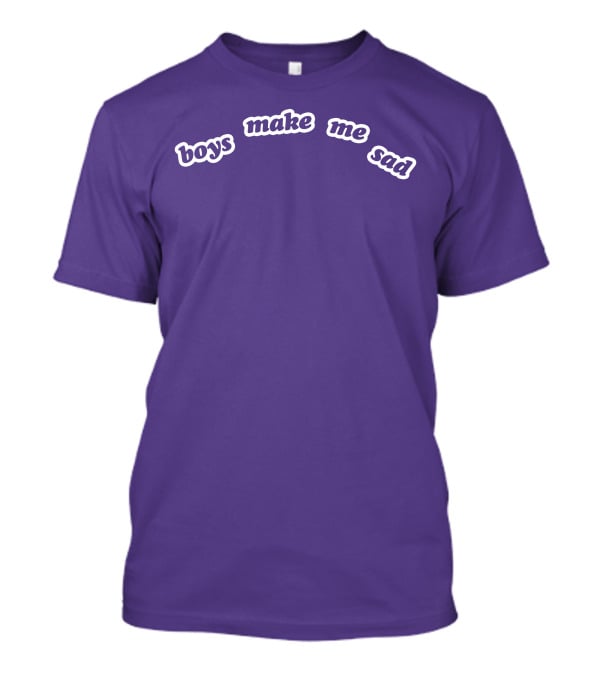 Boys Make Me Sad Purple Text Shirt Stylish T-Shirt