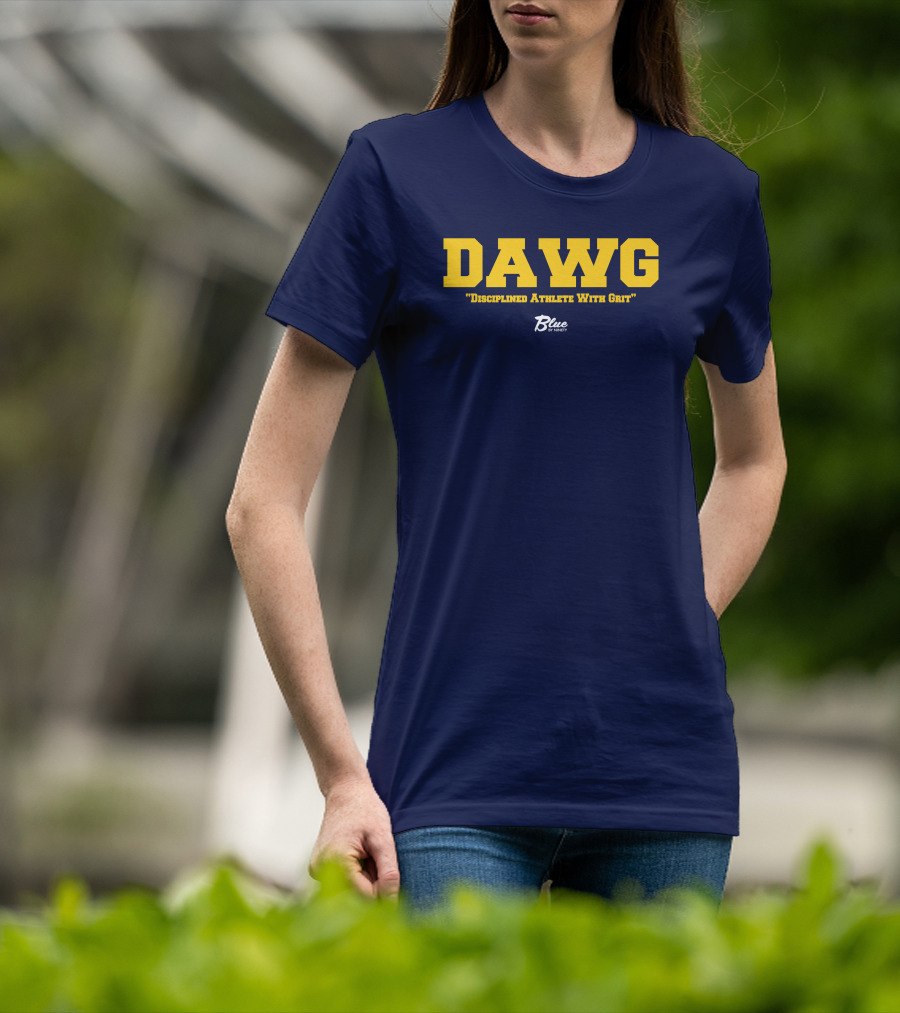 DAWG Disciplined Athlete With Grit Blue By Ninety T-Shirt