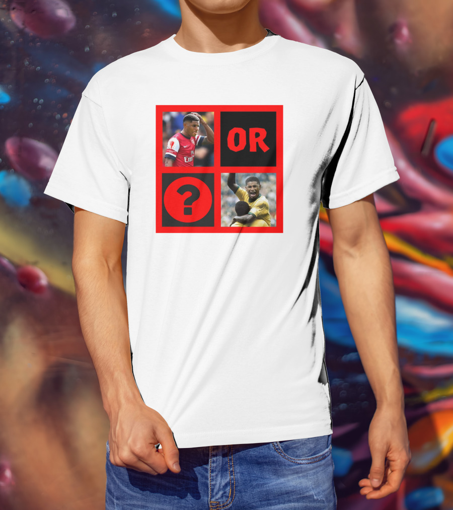 Walcott Question Mark Or Iconic Footballer Image T-Shirt