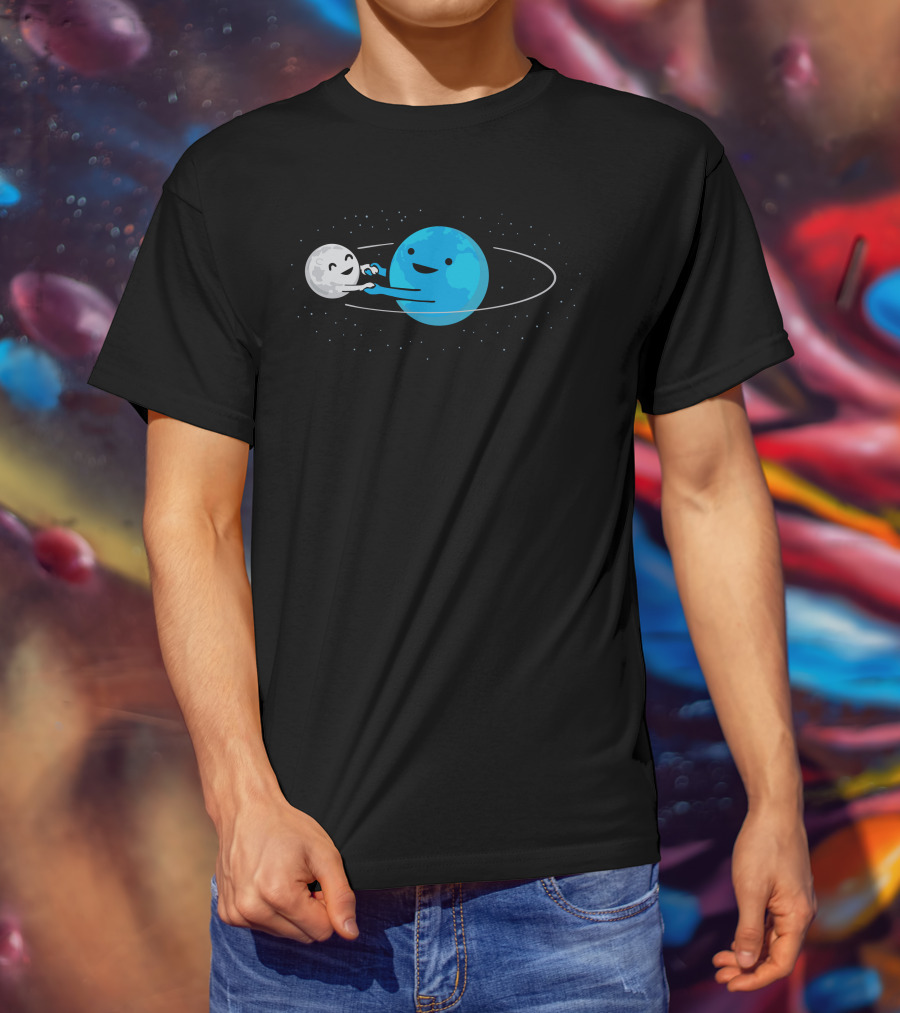 I Love Being Around You Earth And Moon Orbit Dance T-Shirt