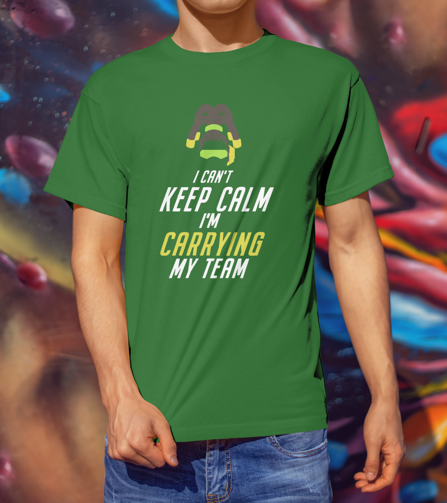 I Can't Keep Calm I'm Carrying My Team Gaming Themed T-Shirt