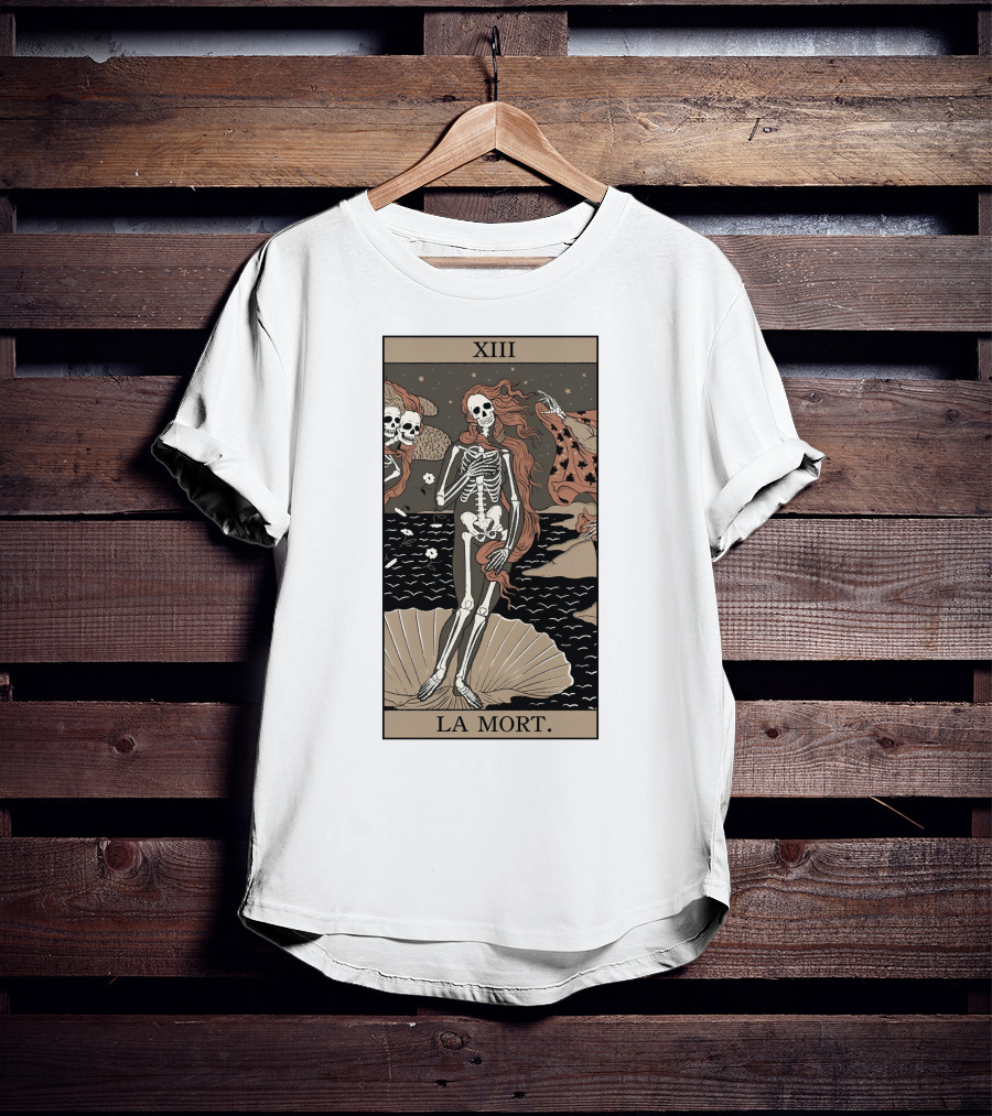 XIII La Mort Tarot Death Of Venus Skeleton T-Shirt