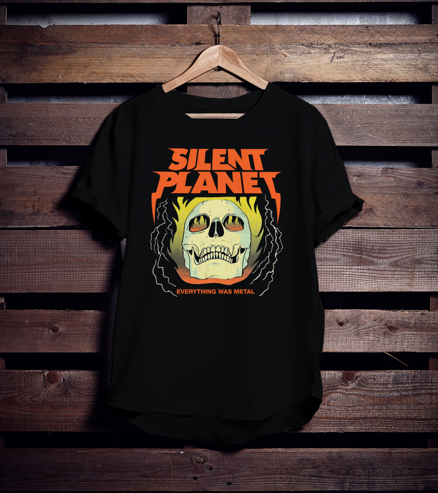 Silent Planet Everything Was Metal Skull Fire T-Shirt