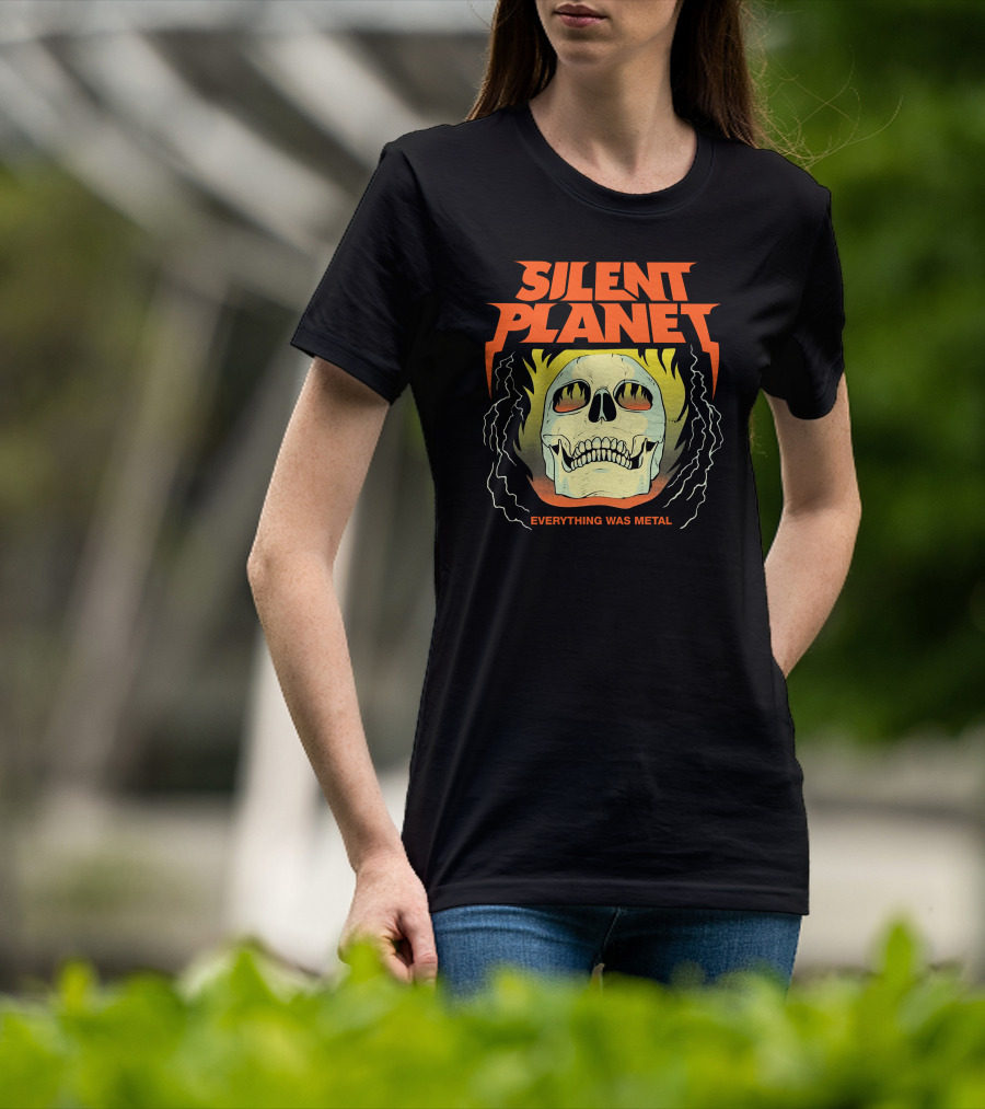 Silent Planet Everything Was Metal Skull Fire T-Shirt