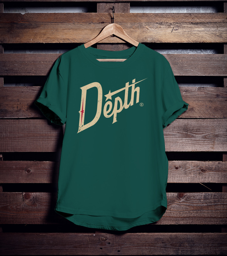 Depth Parody Vintage Style Text With Star Accent T-Shirt