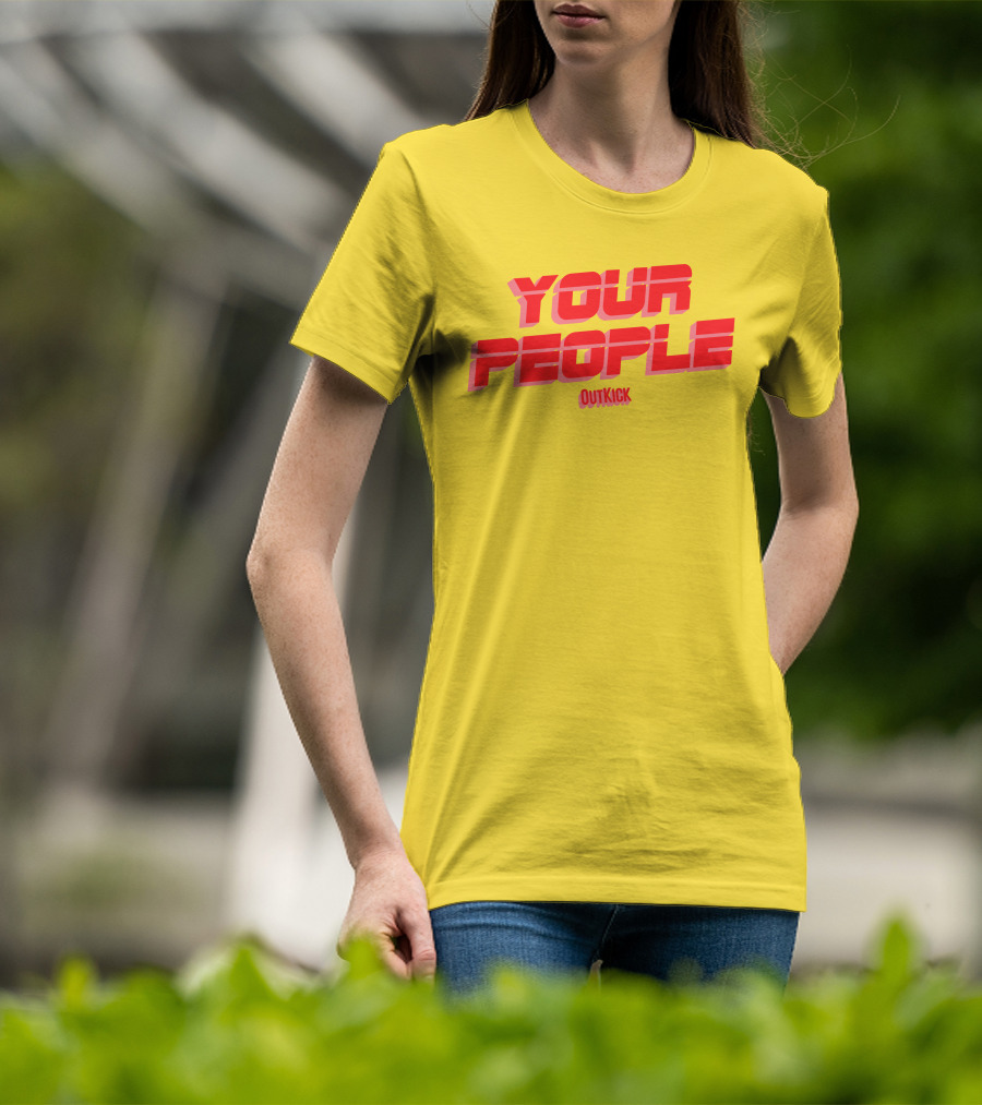 Your People Outkick Red Text T-Shirt