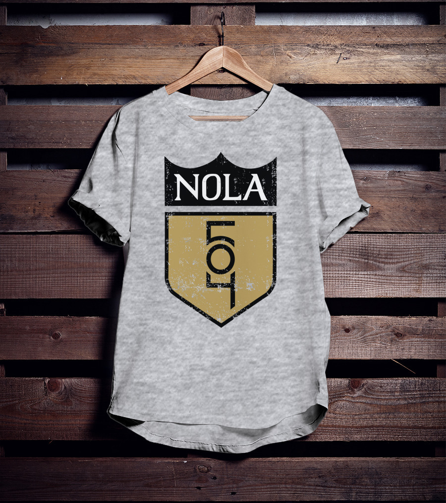 NOLA 504 Shield Badge Emblem T-Shirt