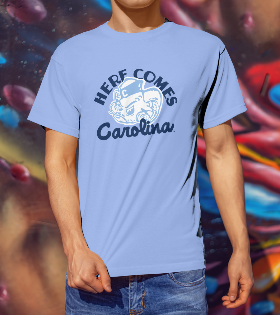 Here Comes Carolina Barstool Bench Mob T-Shirt