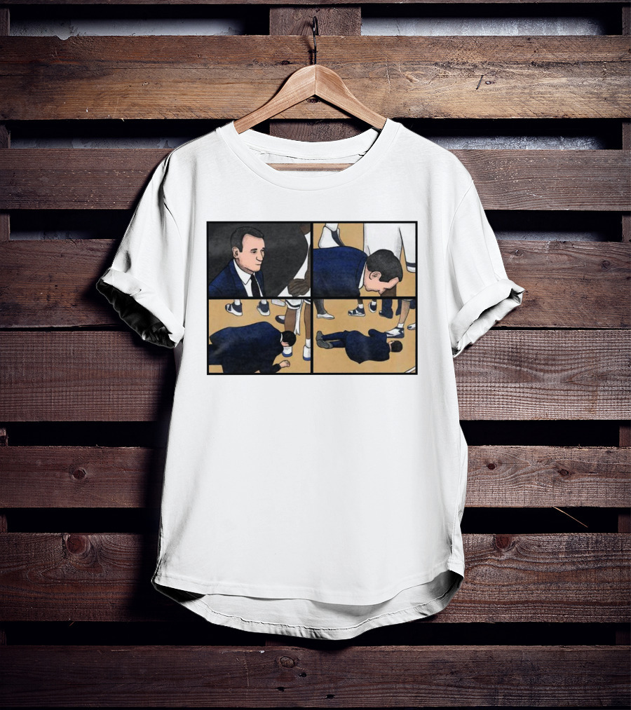 Big Cat Collapse Basketball Comic Panel T-Shirt
