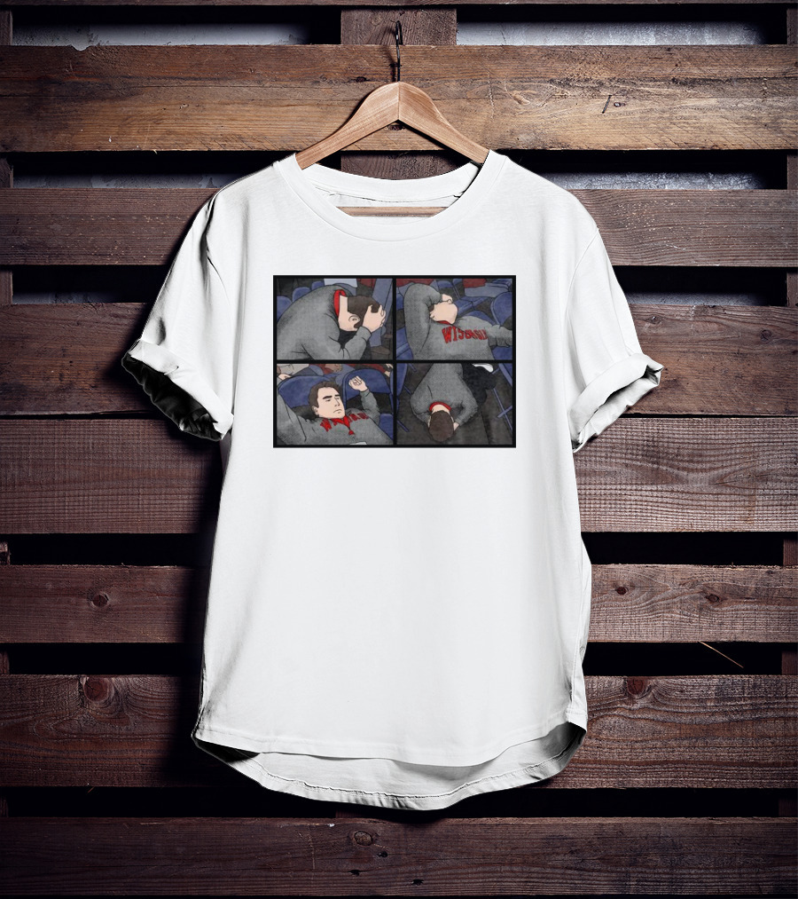 Wisconsin Fan Meltdown Comic Strip T-Shirt