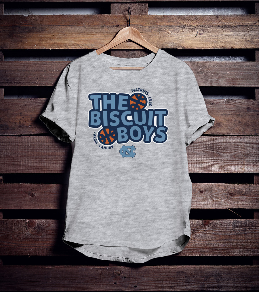 The Biscuit Boys Watkins Lebo Farris Landry UNC Basketball T-Shirt
