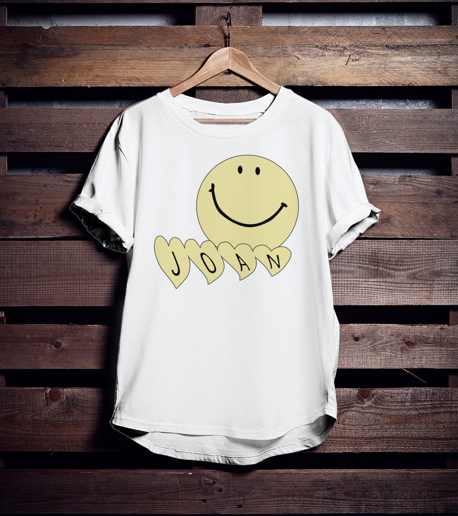 Songsbyjoan Happyhead Joan Smiley Face Heart Letters T-Shirt