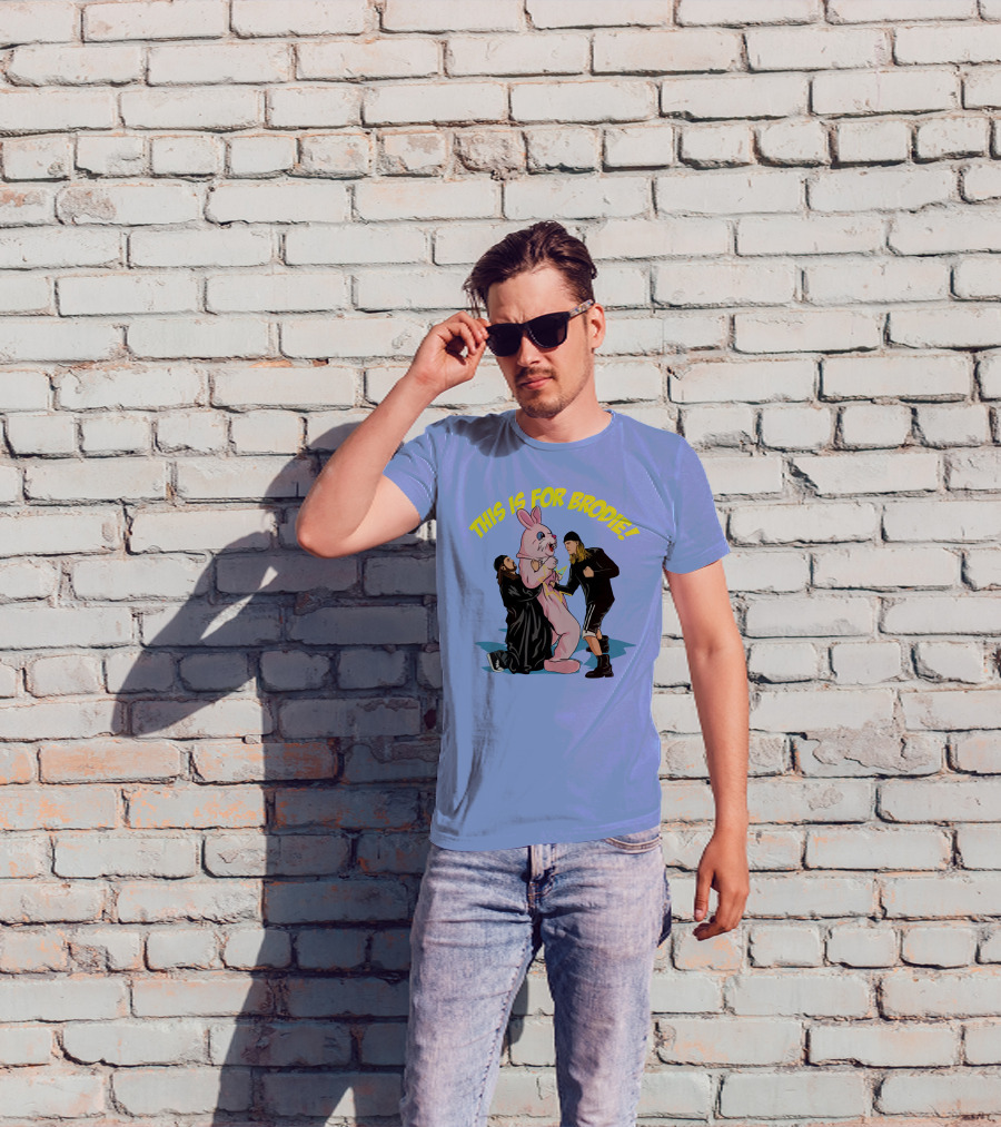 Kevin Smith This Is For Brodie Jay And Silent Bob Pink Bunny Drawing T-Shirt