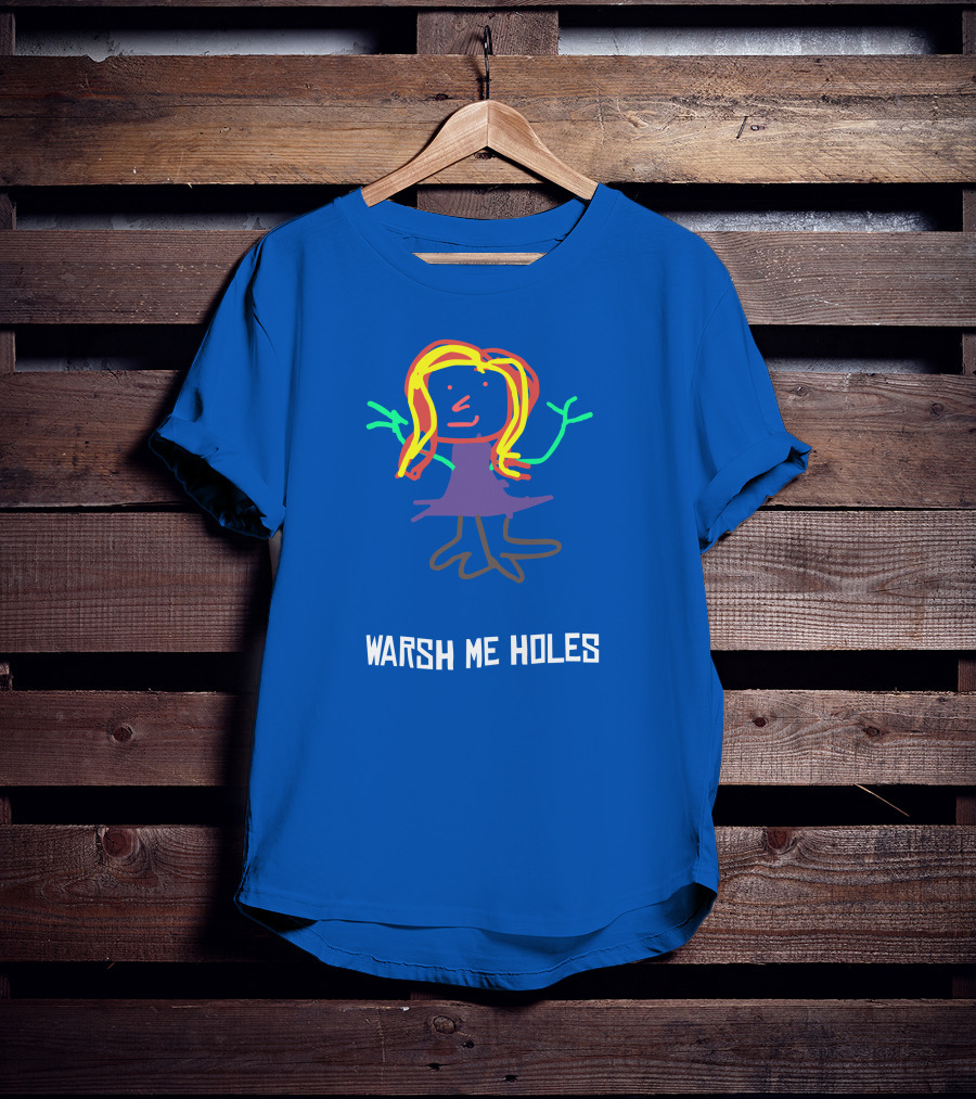 Deirdre Warsh Me Holes Colorful Stick Figure T-Shirt