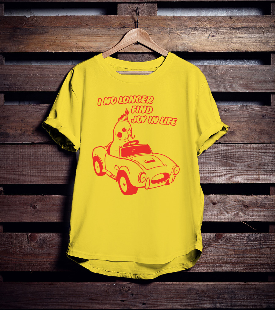 I No Longer Find Joy In Life With Driving Bird In Car T-Shirt