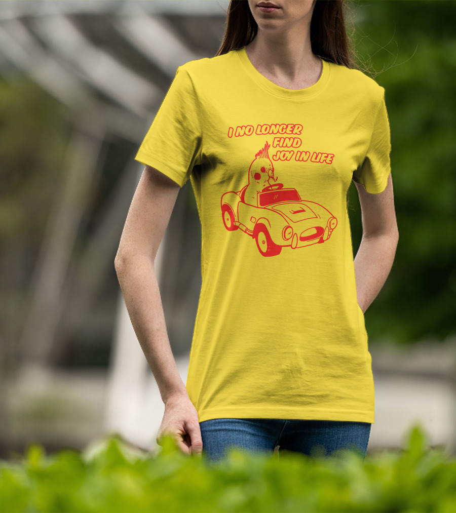 I No Longer Find Joy In Life With Driving Bird In Car T-Shirt