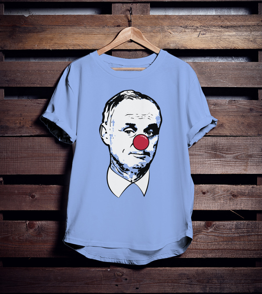 Clown Rob Manfred Blue Background Red Nose T-Shirt