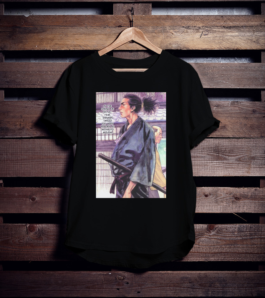Miyamoto Musashi Rebirth Shimmen Takezo Manga Scene T-Shirt