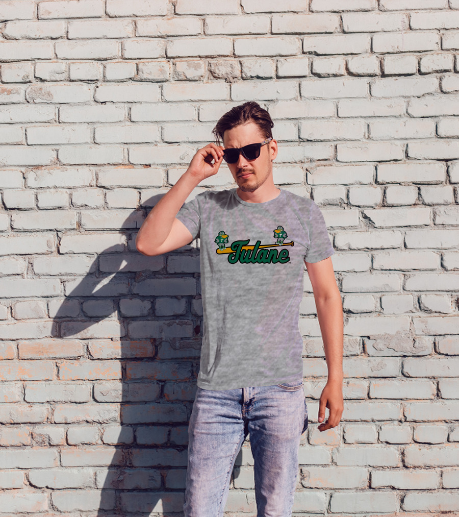 Tulane Green Wave Baseball Bat Birds T-Shirt