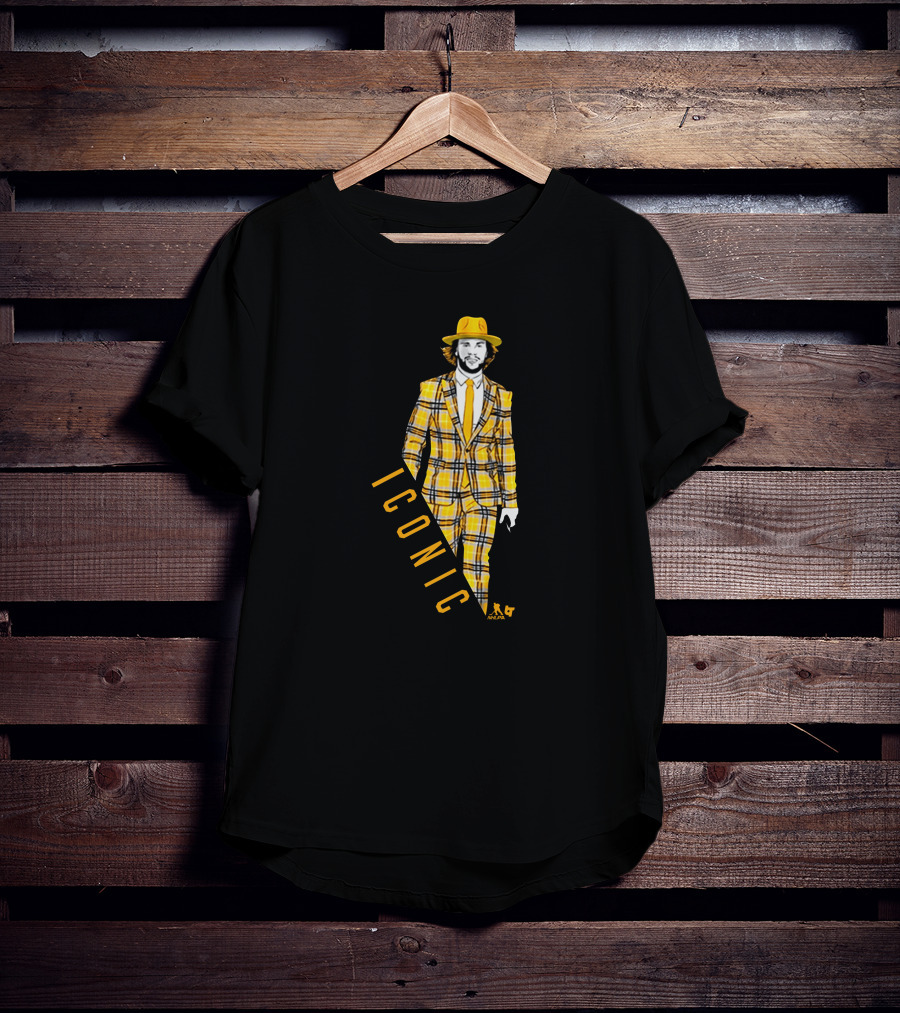 David Pastrnak Iconic Yellow Plaid Suit T-Shirt