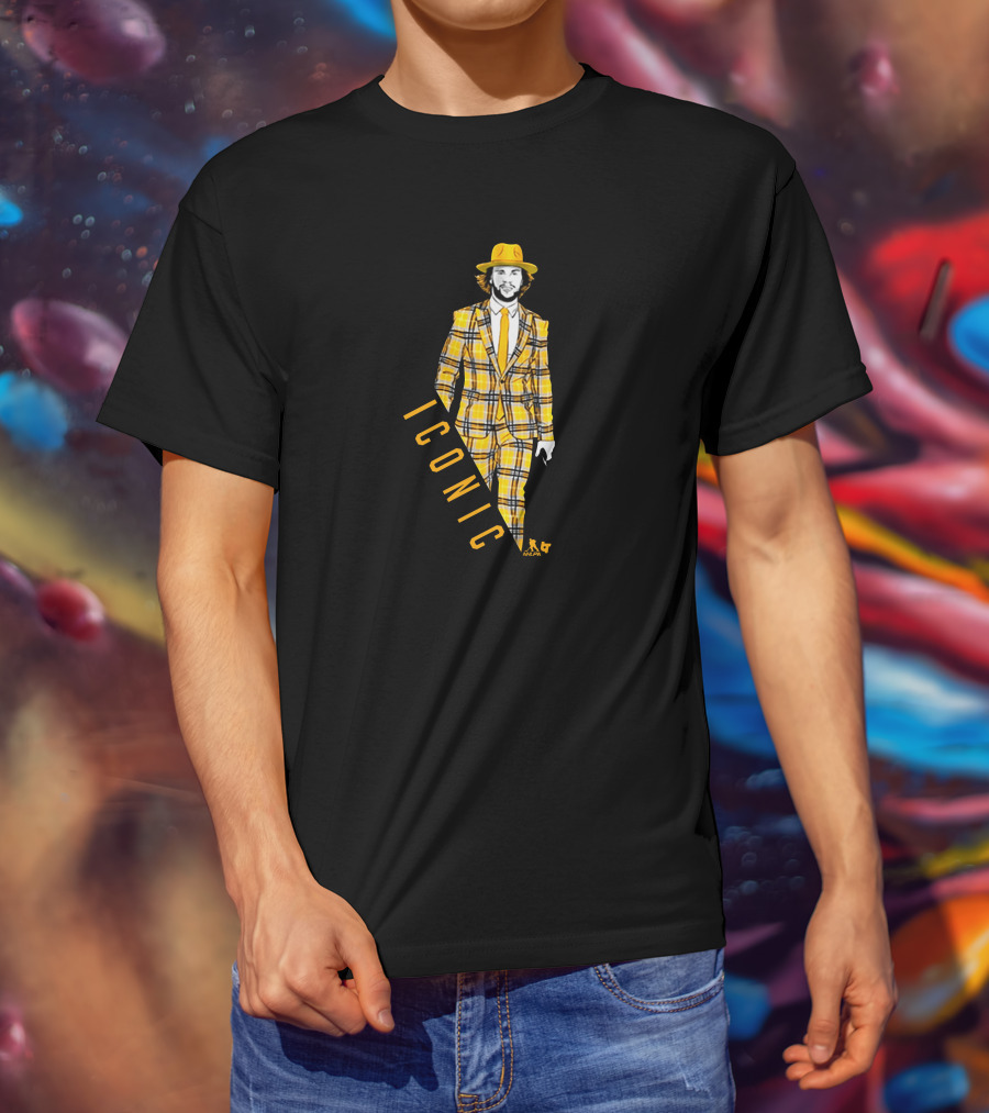Proshop Store David Pastrnak Iconic Plaid Suit T-Shirt