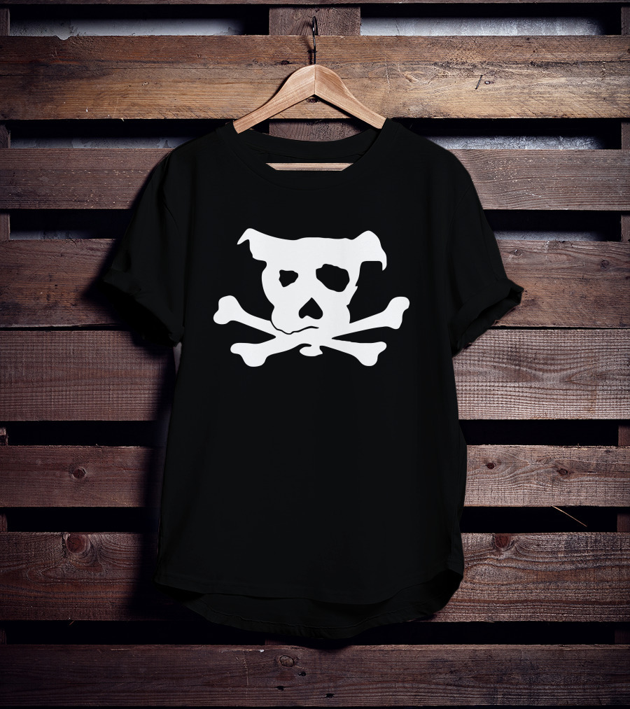 Pirate Dog Skull And Crossbones T-Shirt