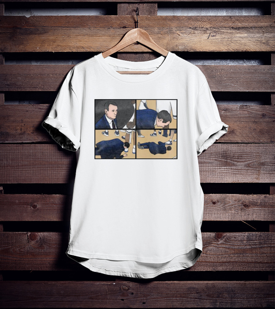 Coach Collapse Comic Panel Humor Scene T-Shirt
