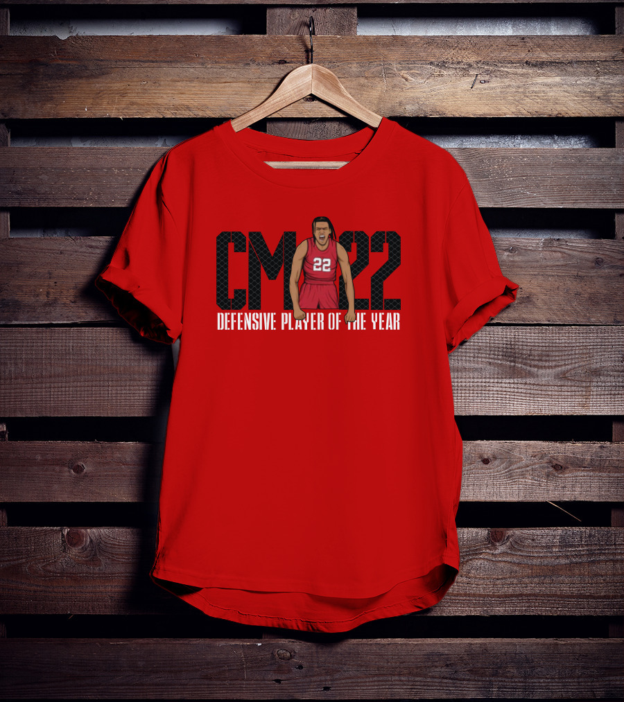 Caleb McConnell X The Players Trunk CM 22 Defensive Player Of The Year Red Basketball T-Shirt