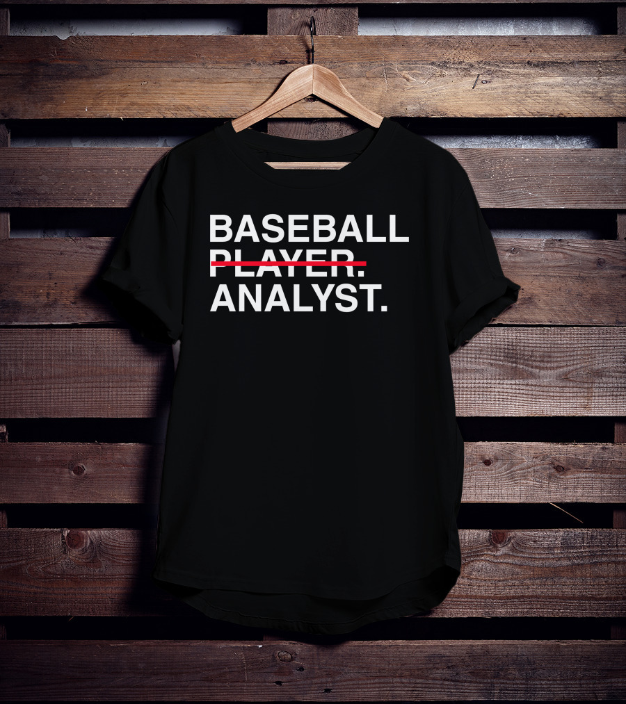 Baseball Analyst Player Strikethrough T-Shirt