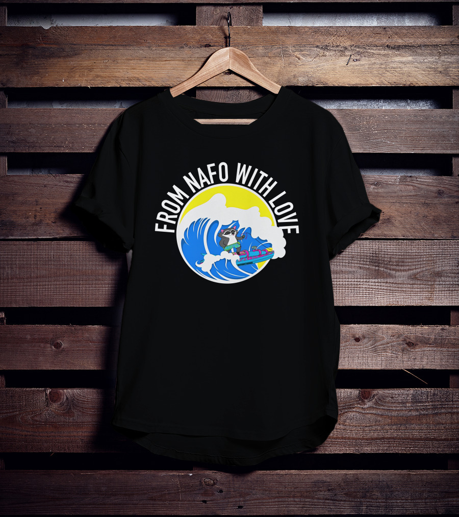 From Nafo With Love Surfing Wave T-Shirt