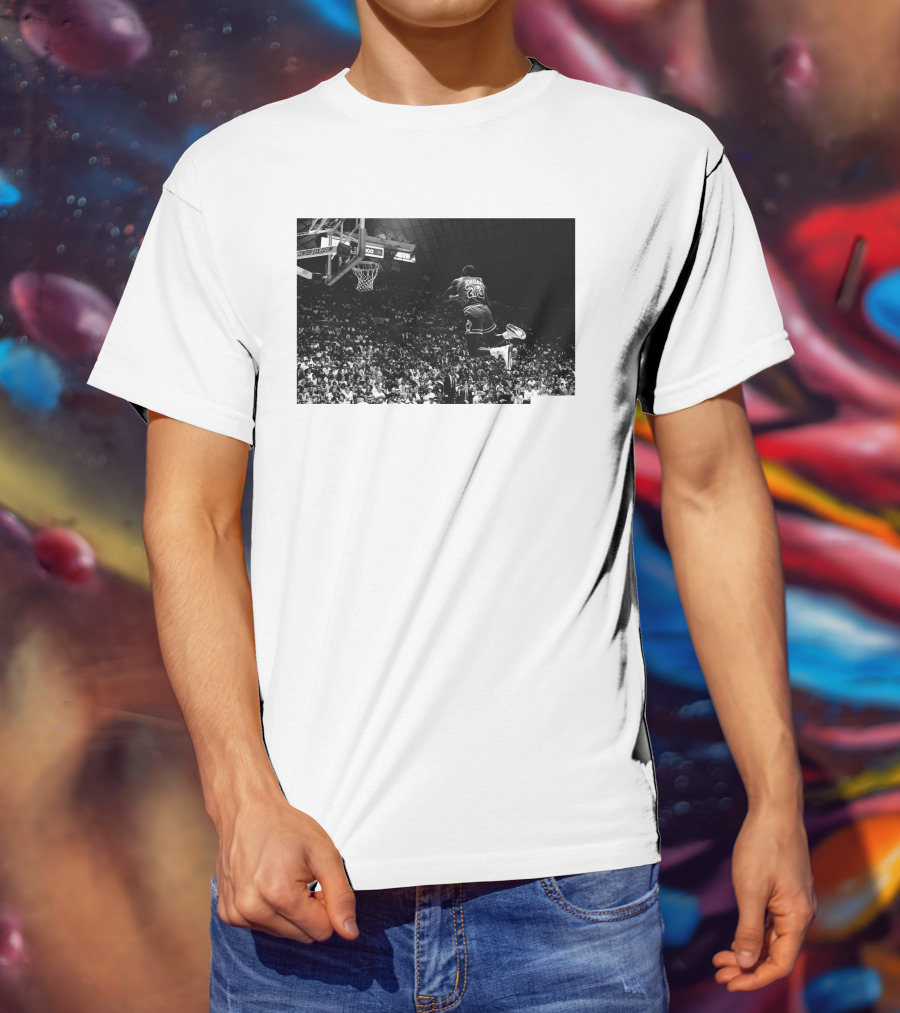 Jordan X Union Slam Dunk Iconic Basketball Moment T-Shirt