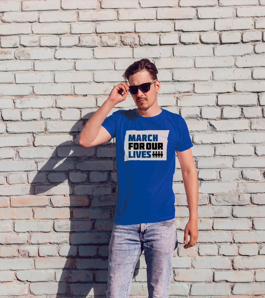 MARCH FOR OUR LIVES Protest Social Movement Iconic Text And Figures T-Shirt