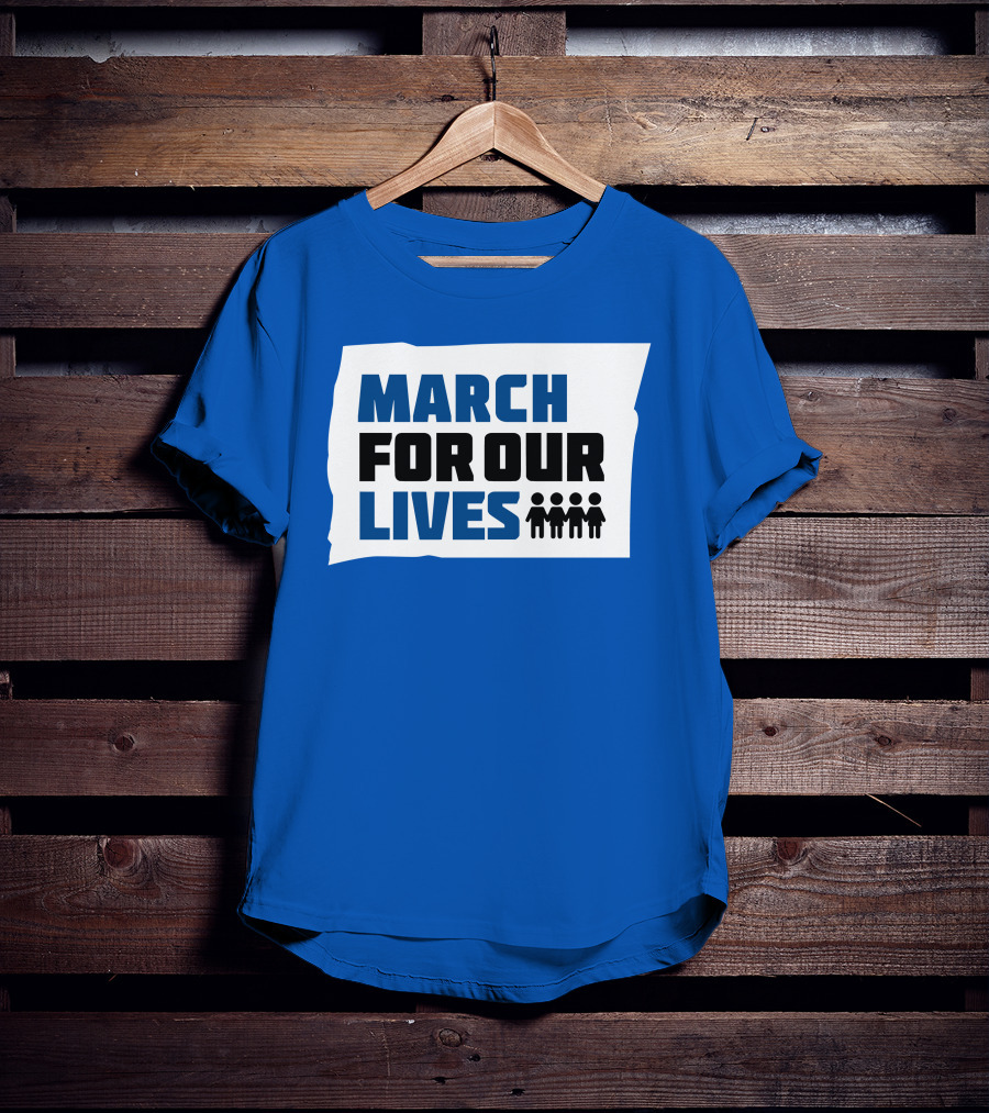 MARCH FOR OUR LIVES Protest Social Movement Iconic Text And Figures T-Shirt