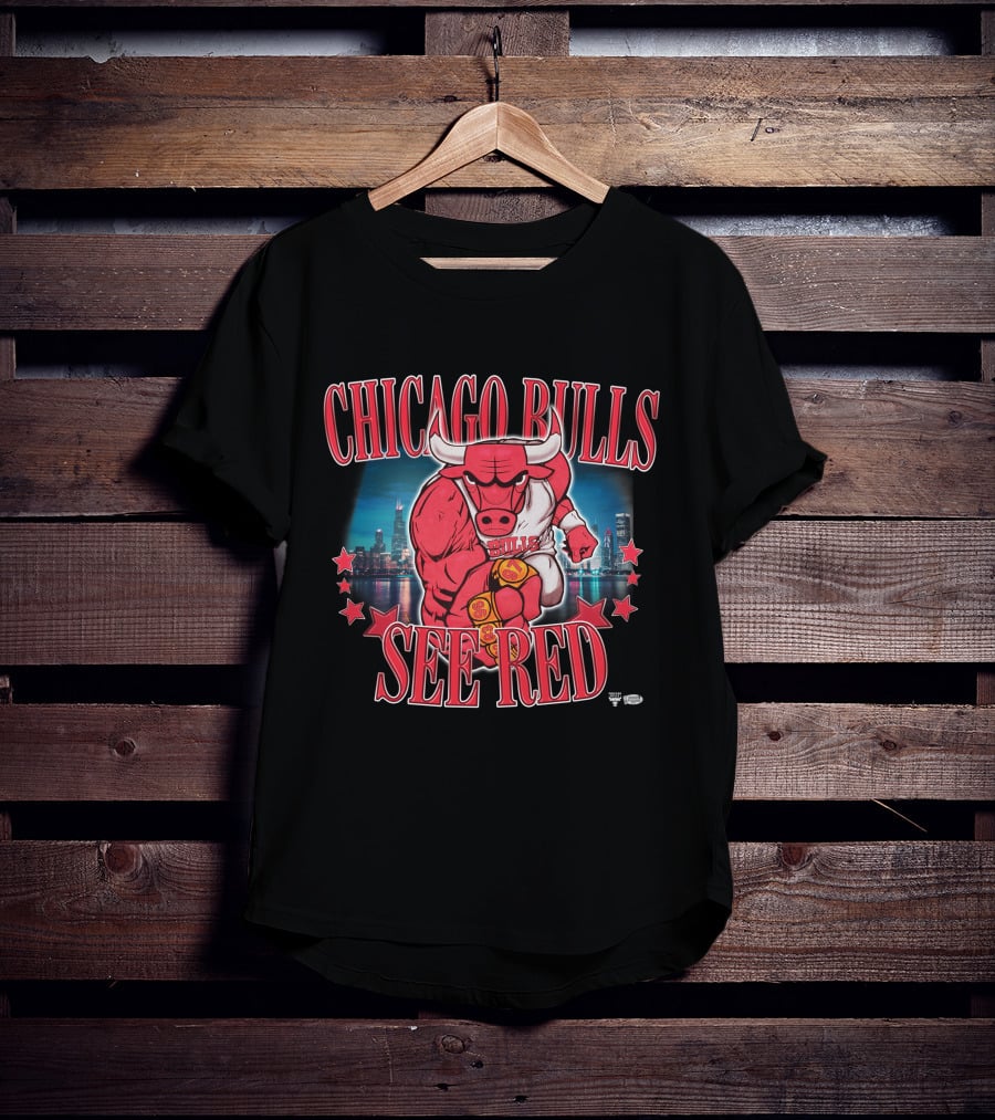 Chicago Bulls See Red Skyline 2XtremeBounce T-Shirt