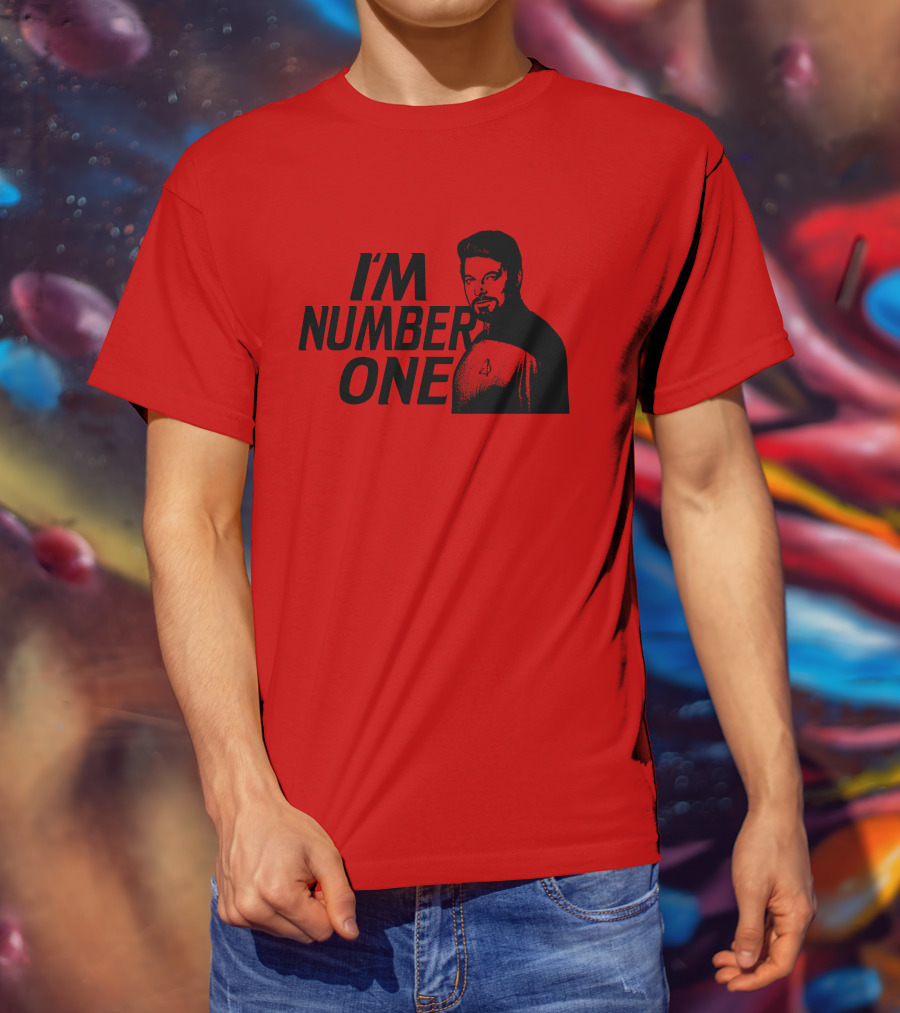 Star Trek I'm Number One Jonathan Frakes Red Crewneck T-Shirt