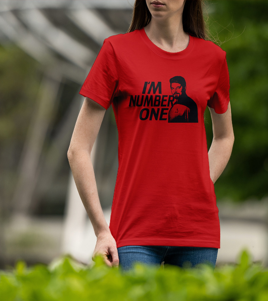 Star Trek I'm Number One Jonathan Frakes Red Crewneck T-Shirt