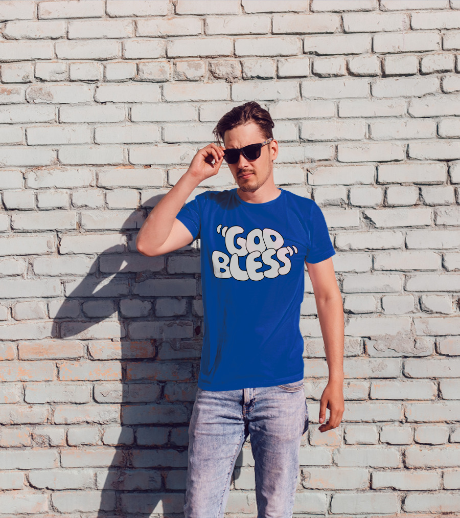 Sal Vulcano God Bless Text Merchandise T-Shirt
