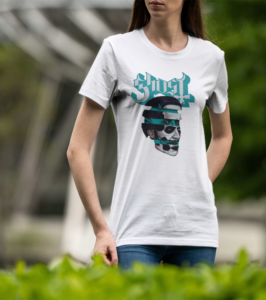 Ghost Band Fragmented Face T-Shirt