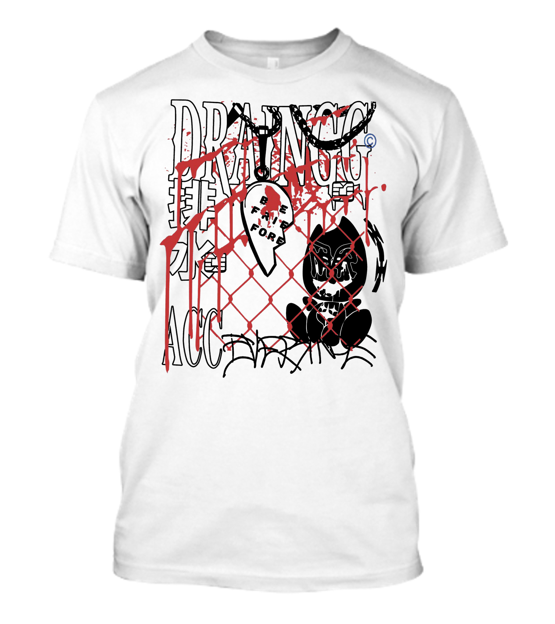 Drain Gang Acc Free Fall For T-Shirt