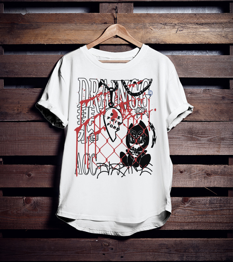 Drain Gang Acc Free Fall For T-Shirt