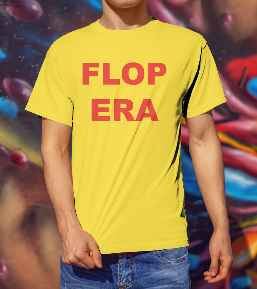 FLOP ERA Yellow Background T-Shirt