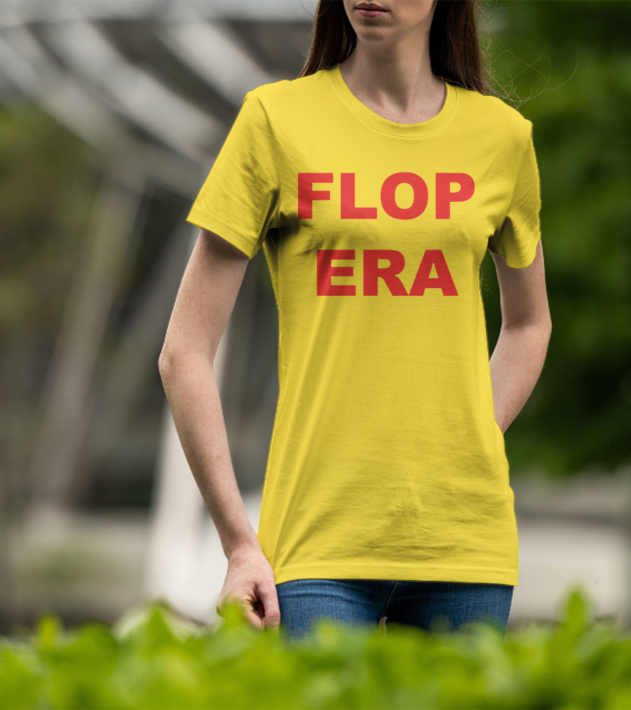 FLOP ERA Yellow Background T-Shirt