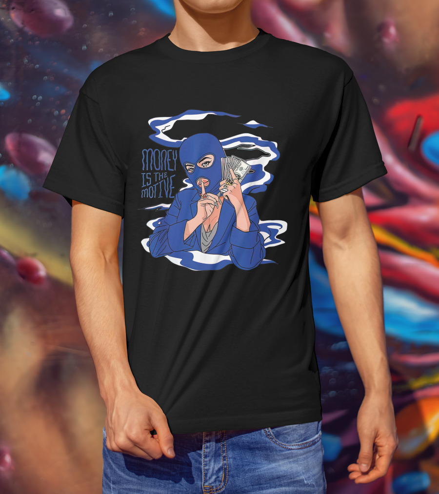 Money Is The Motive Racer Blue 5s T-Shirt