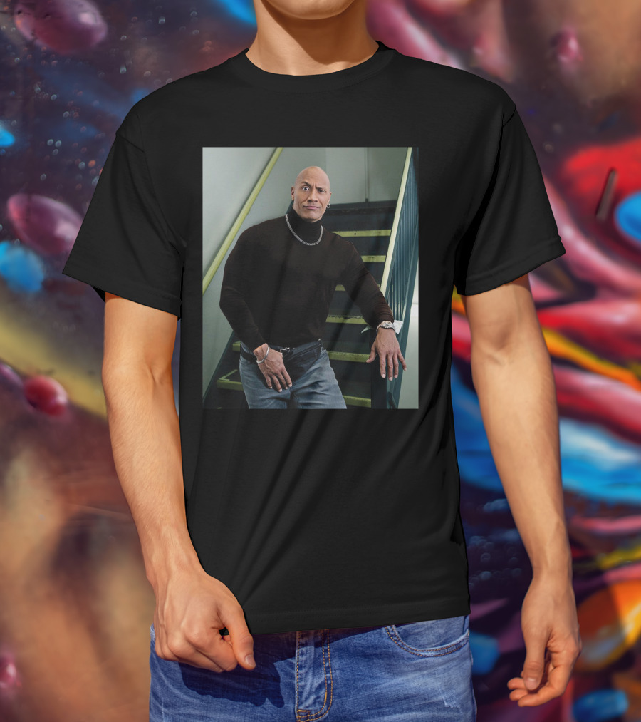 The Rock Iconic 90s Turtleneck Fanny Pack Look T-Shirt