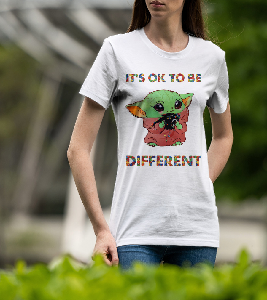 It's Ok To Be Different Yoda Carolina Panthers T-Shirt