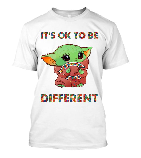 It's Ok To Be Different Chicago Bears Baby Yoda T-Shirt