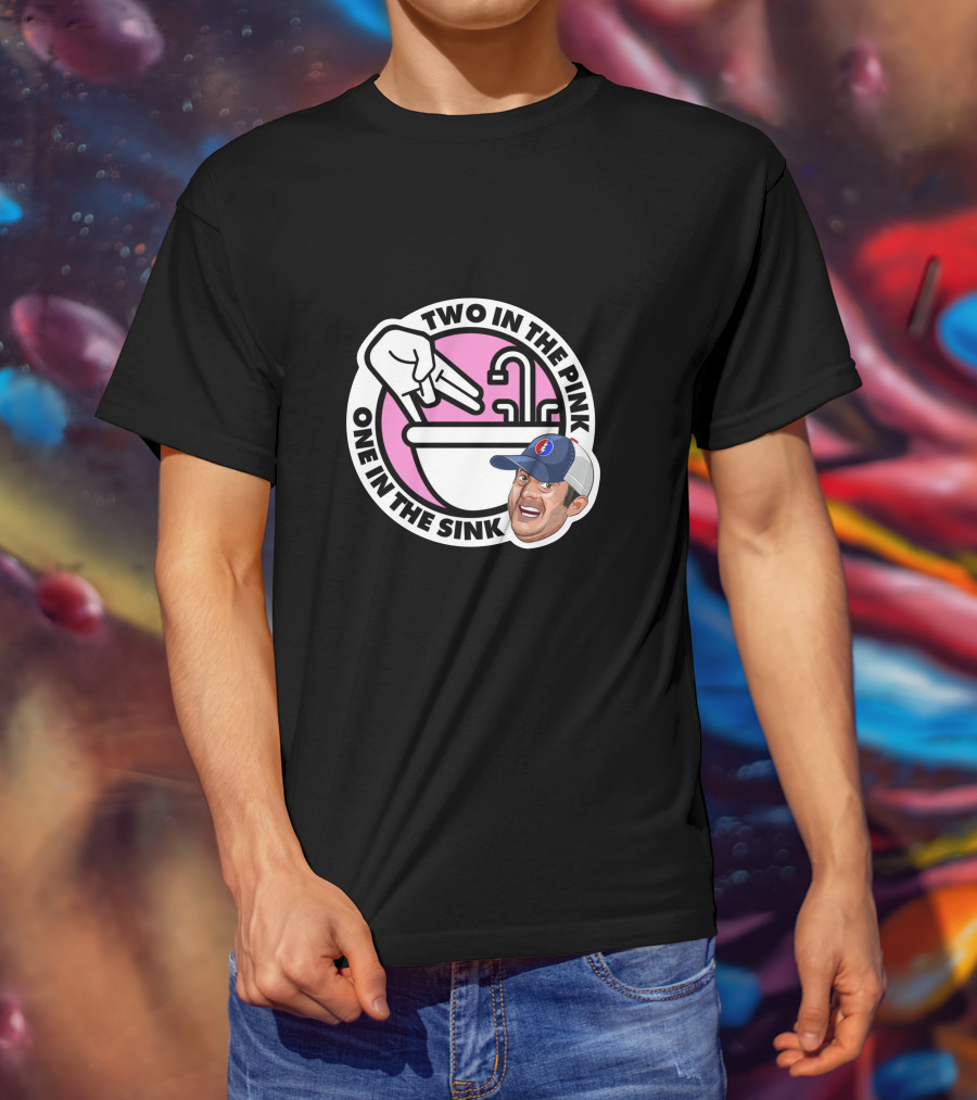 Angel Resto Stugotz 790 Two In The Pink One In The Sink Graphic Face And Hand T-Shirt